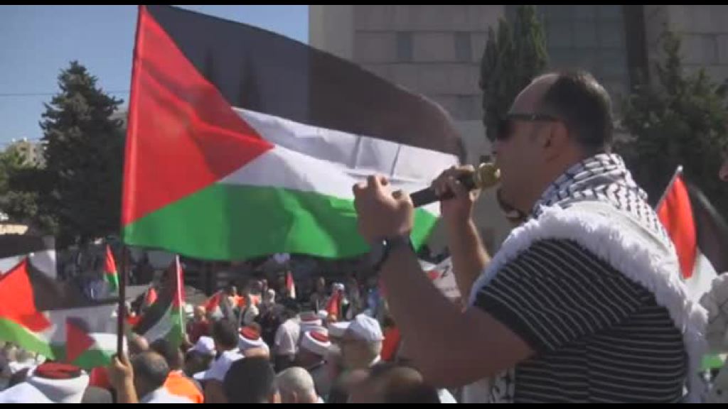 medio-oriente,-manifestazione-pro-palestina-a-ramallah,-in-cisgiordania