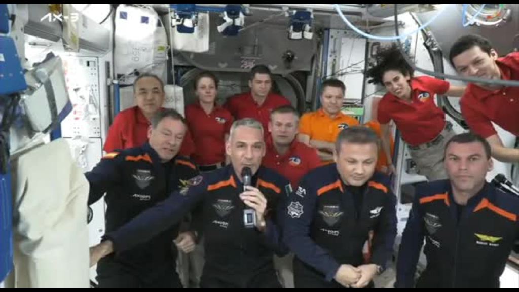 spazio,-l’equipaggio-della-missione-ax-3-sulla-stazione-spaziale-internazionale